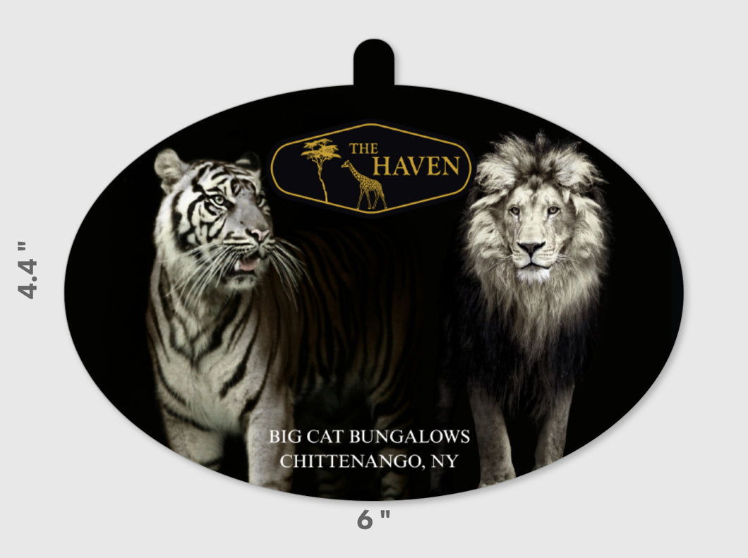 Tiger & Lion Silhouette Sticker